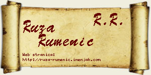 Ruža Rumenić vizit kartica